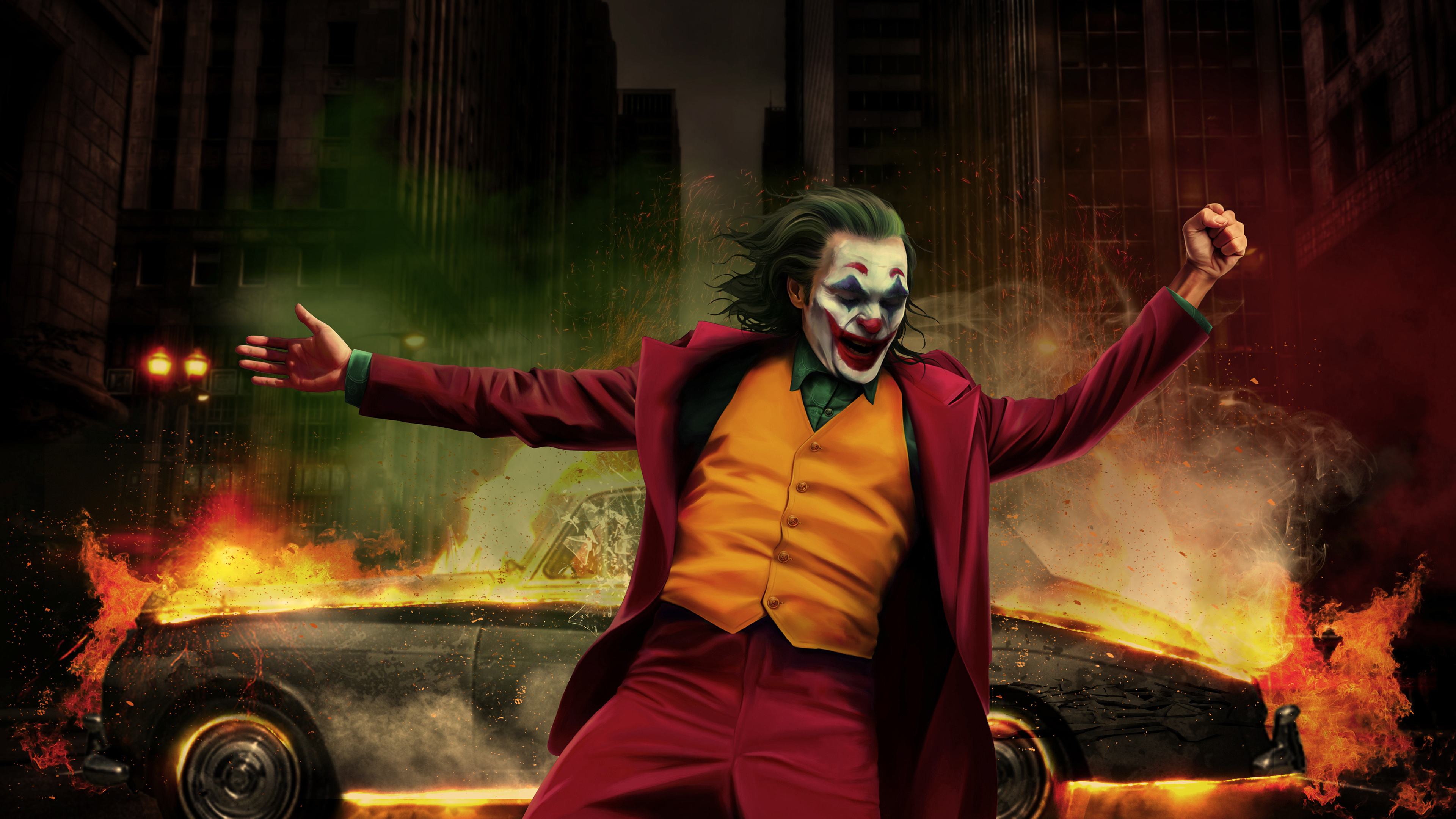 Joker Happy Dancing 4k HD Wallpaper Image