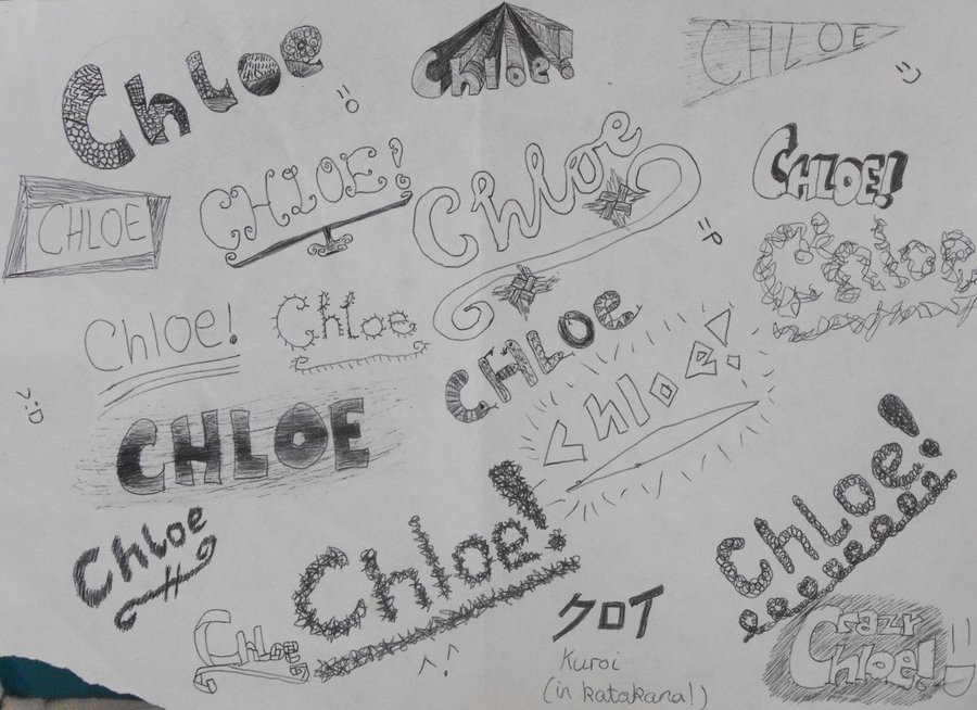 Name Doodle Chloe By Maria Marsbar