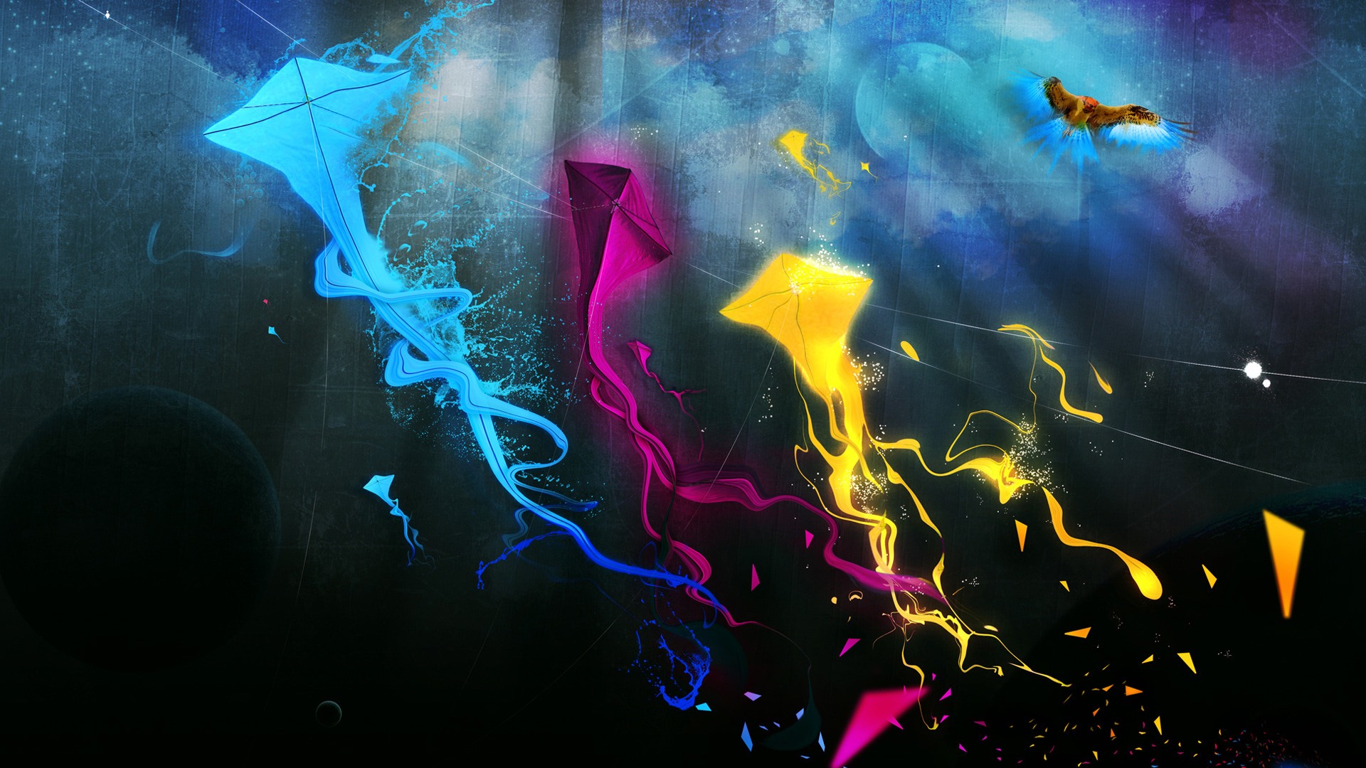 Colorful Kites Desktop Wallpaper