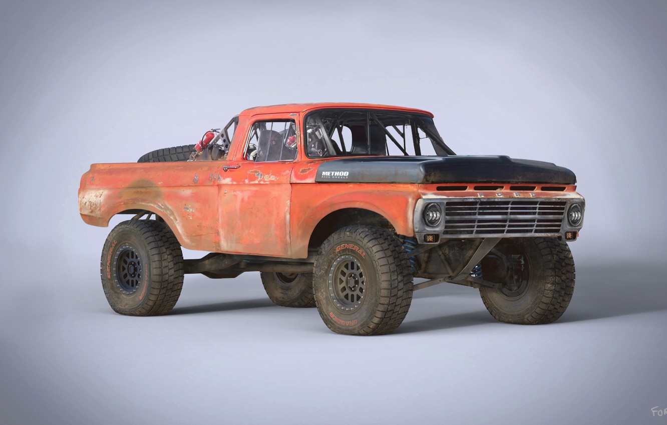 Wallpaper Suv Car Ford F100 Trophy Rat Image For