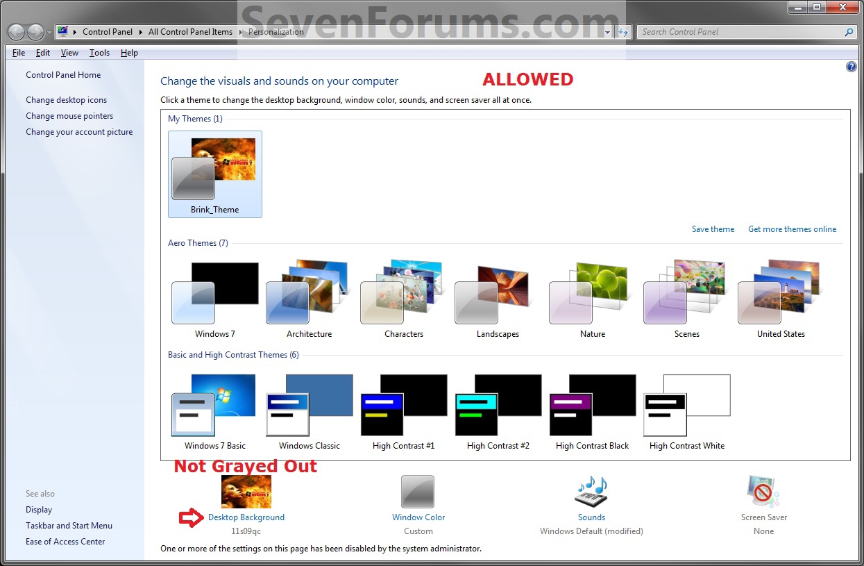 Free Download Cant Change My Desktop Background Windows 7 Professional 