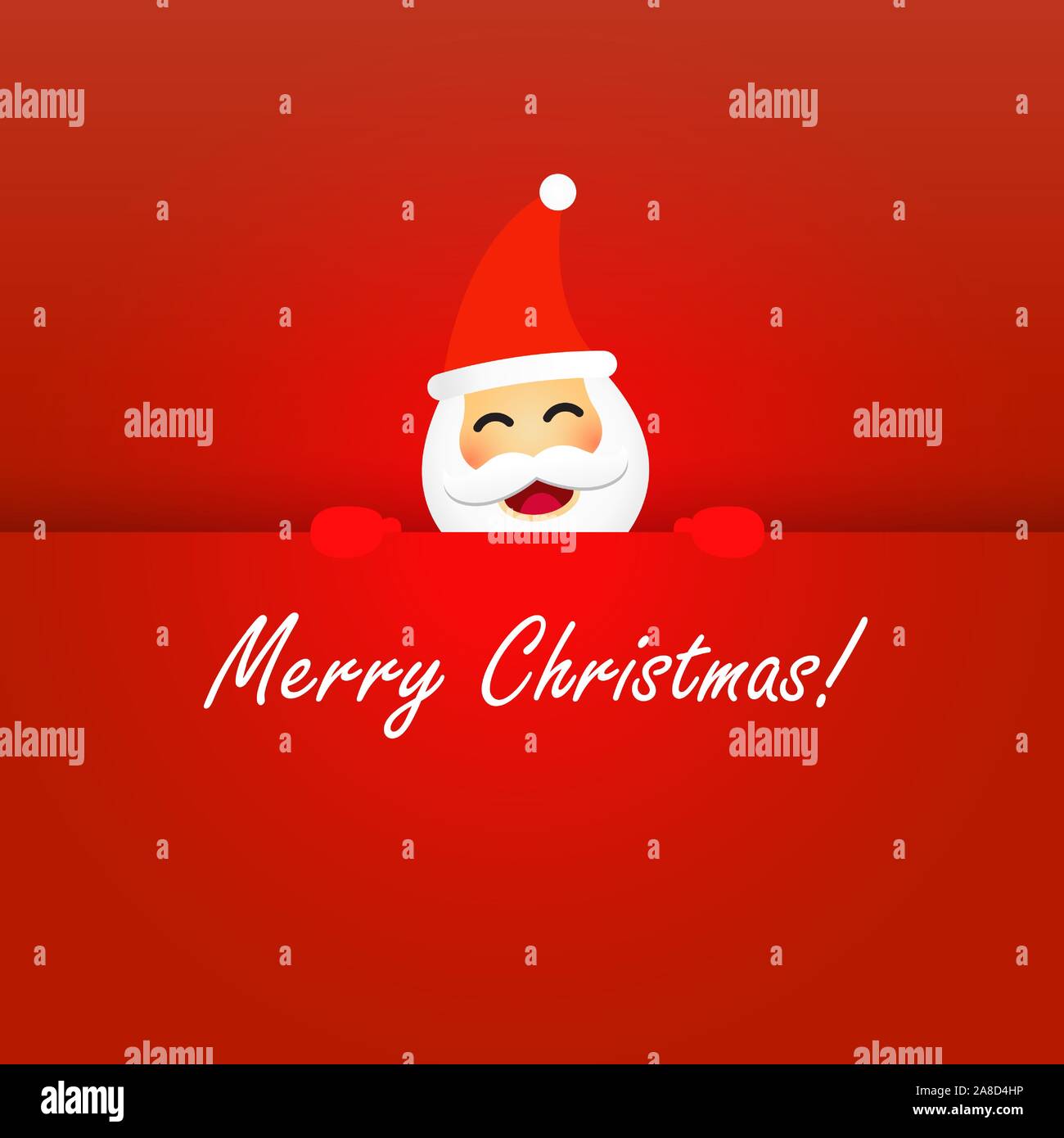 Santa Claus Vector Illustration In Red Background Christmas