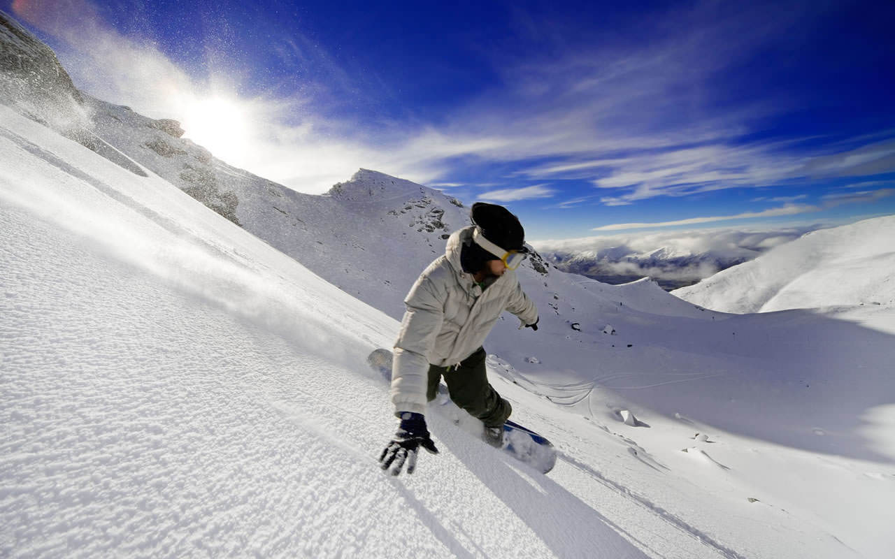 Snow Skiing Desktop Background 1280x800