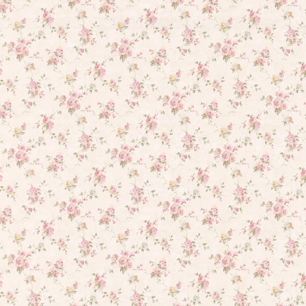 Wallpaper Floral Vintage Pink