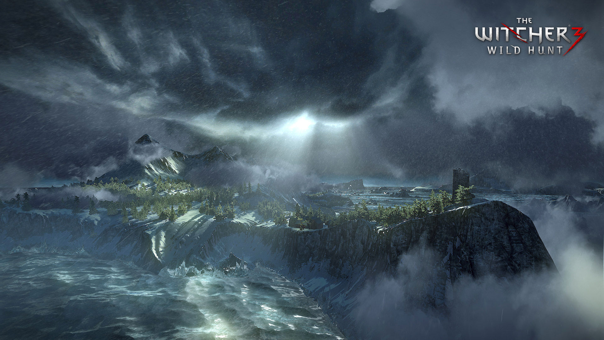 Witcher Wild Hunt Game Landscape Clouds HD 1080p Wallpaper