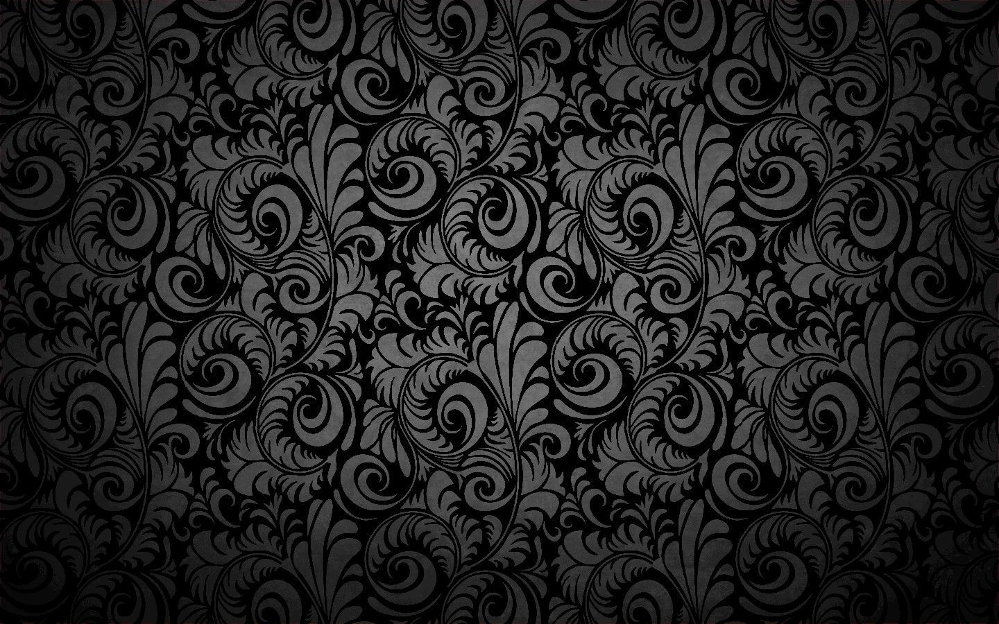 Pattern Black Floral Wallpaper HD
