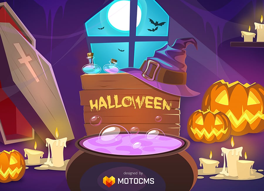 Halloween Desktop Wallpaper Grab A Festive Gift From Motocms