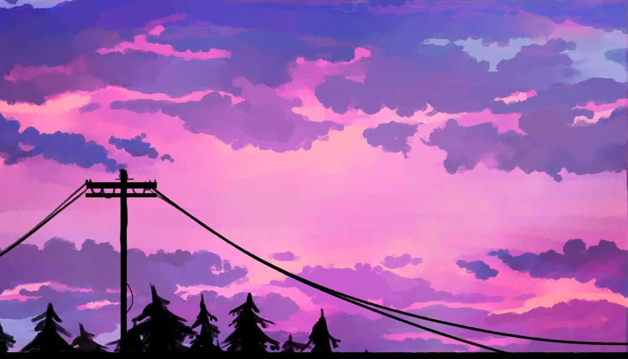 Purple Aesthetic Laptop Wallpaper