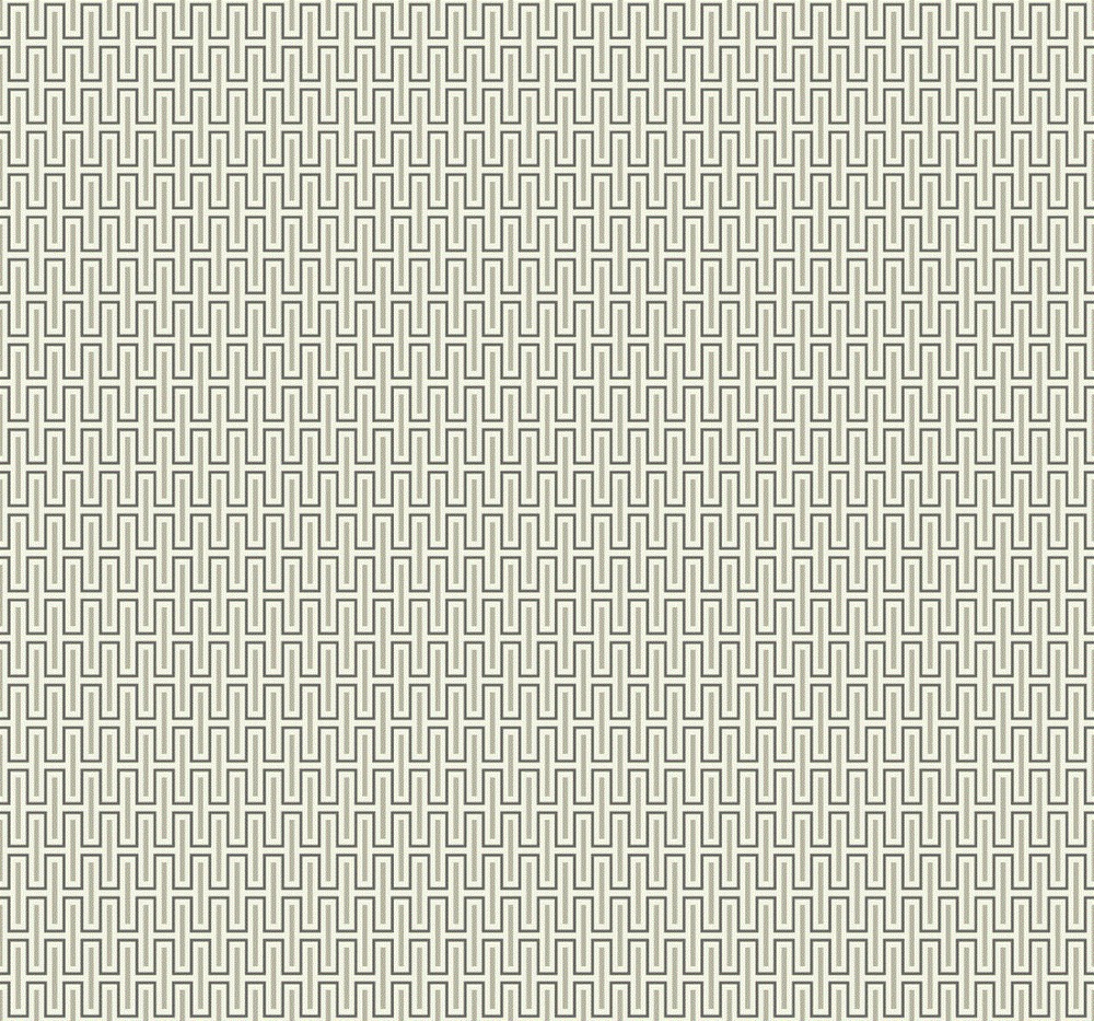 Wallpaper Designer Modern Geometric Black Metallic Silver Mini Grid on 1000x933