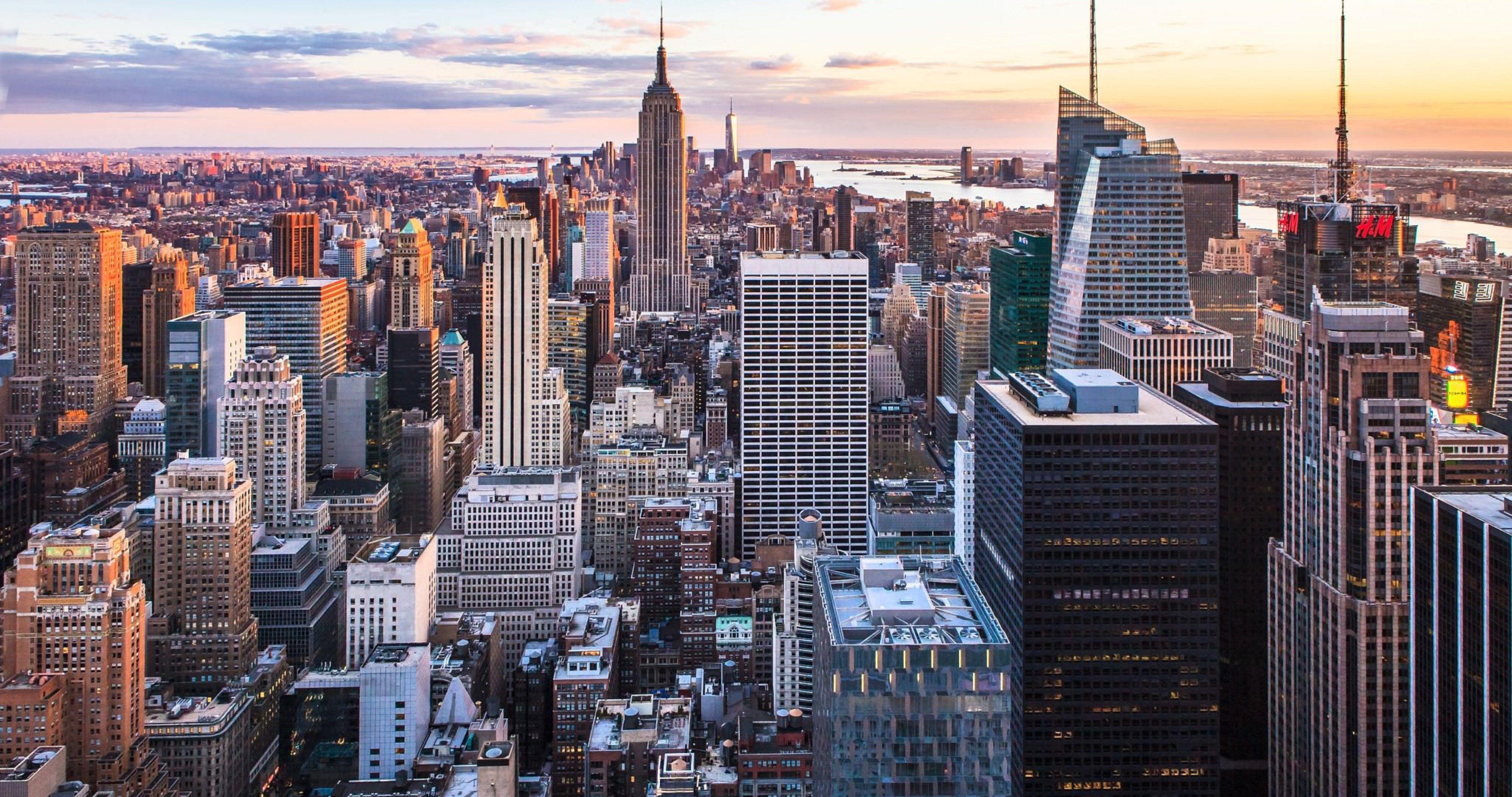 New York City Sunset HD 4k Ultra Wallpaper Photo