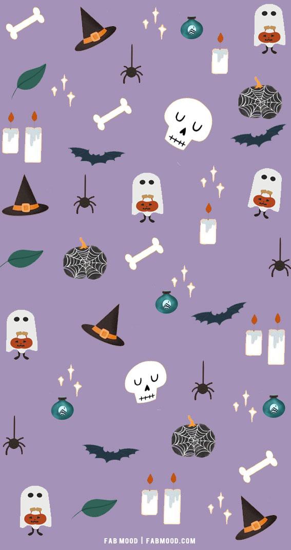 Cute Halloween Wallpaper Ideas Purple Background For iPhones