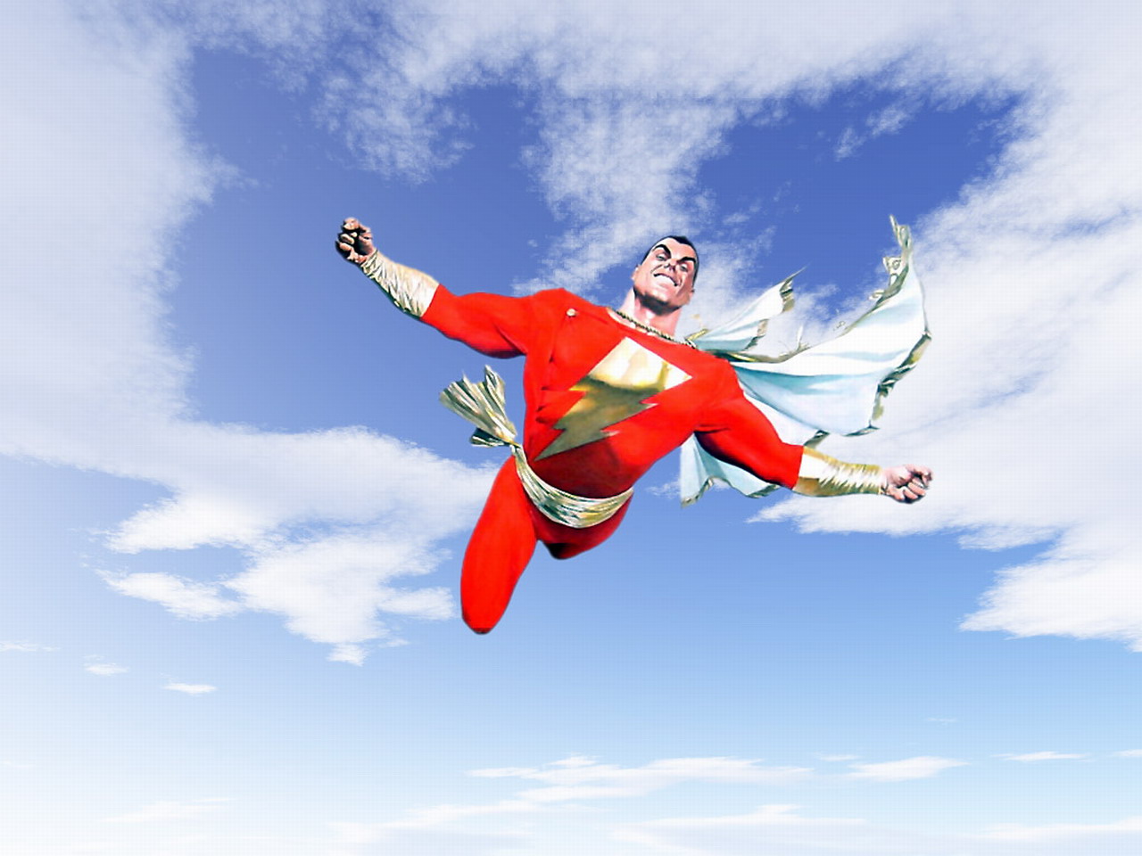 Shazam In Flight X Captain Marvel Wallpaper