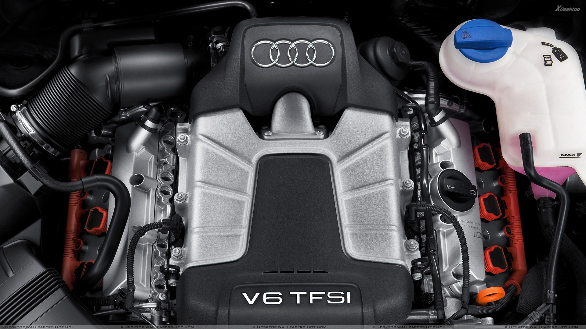 Engine Closeup Of 580ps Audi Rs V6 Tfsi Wallpaper
