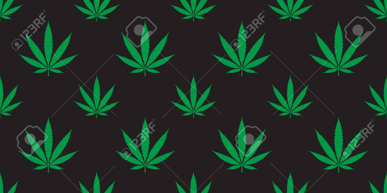 Weed Seamless Vector Marijuana Pattern Cannabis Leaf Wallpaper