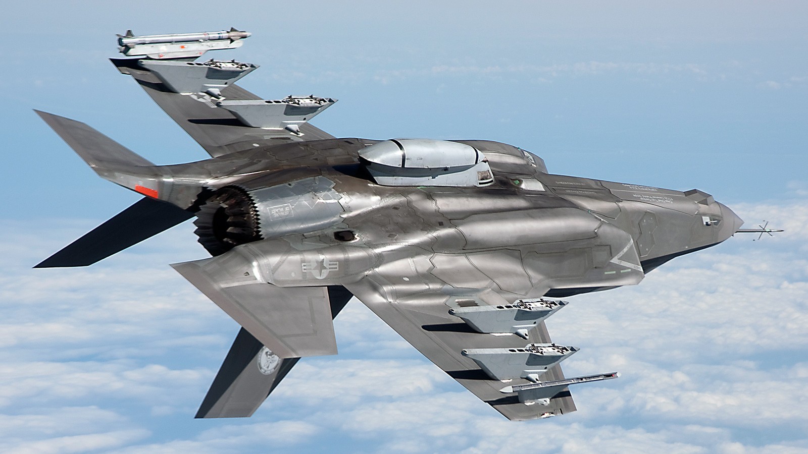 Kampfflugzeuge Blauer Himmel Wolken Lockheed Martin F Wallpaper