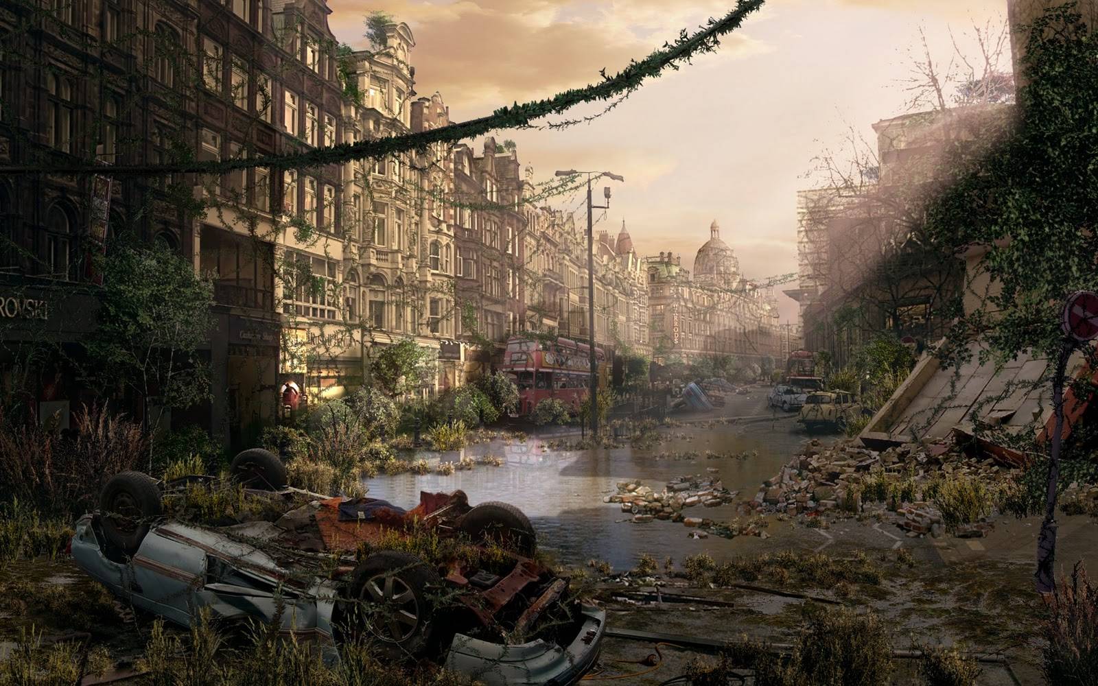 Post Apocalyptic City And