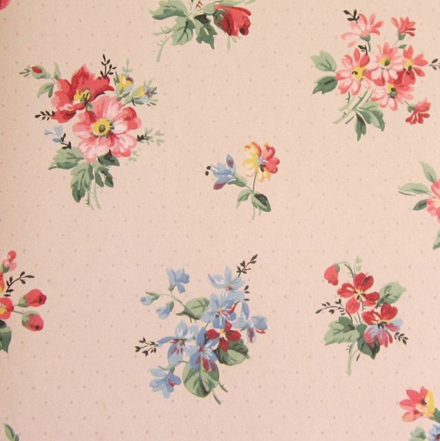 Vintage Flower Wallpaper Floral C1940s Our