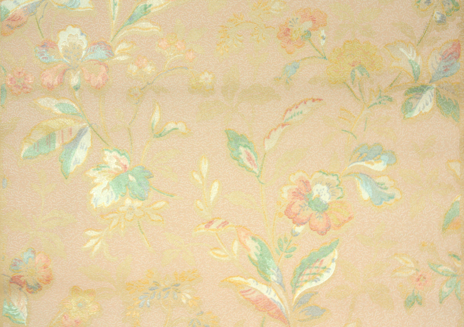 Listing 1920s Vintage Wallpaper Antique Floral