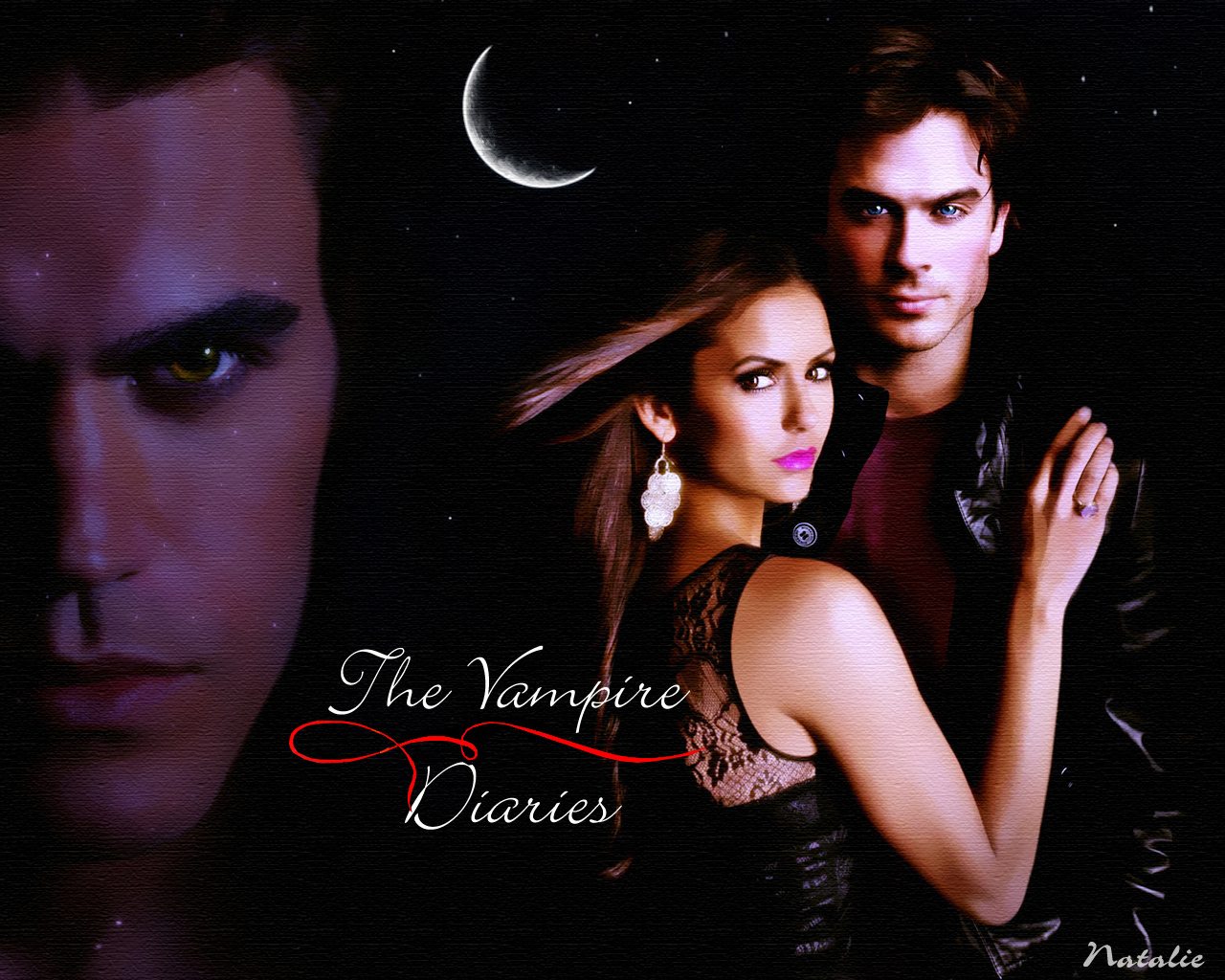 The Vampire Diaries Image Stefan Elena Damon HD Wallpaper