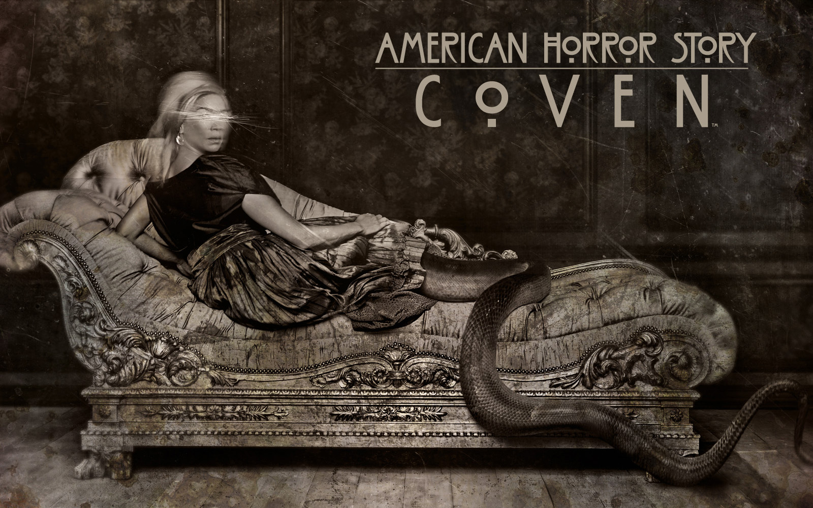 American Horror Story Creepy B W Dark Demon Wallpaper