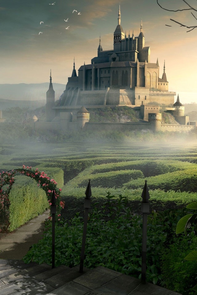 HD Fantasy Castle iPhone Wallpaper Background