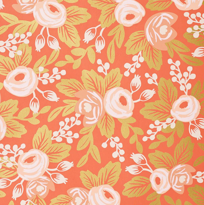 About Rosa Persimmon Wallpaper By Rifle Paper Co Usa Contemporary