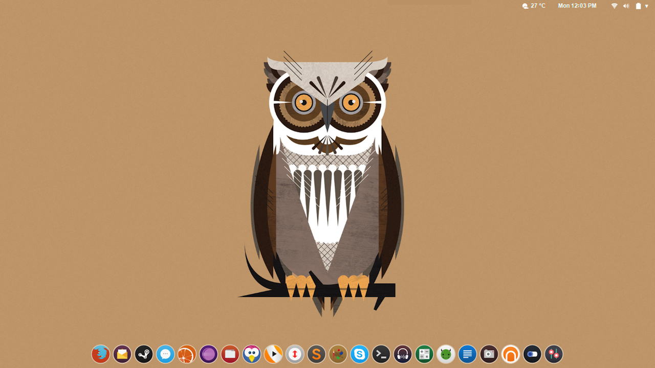 Flat Design Desktop Wallpaper The Owl
