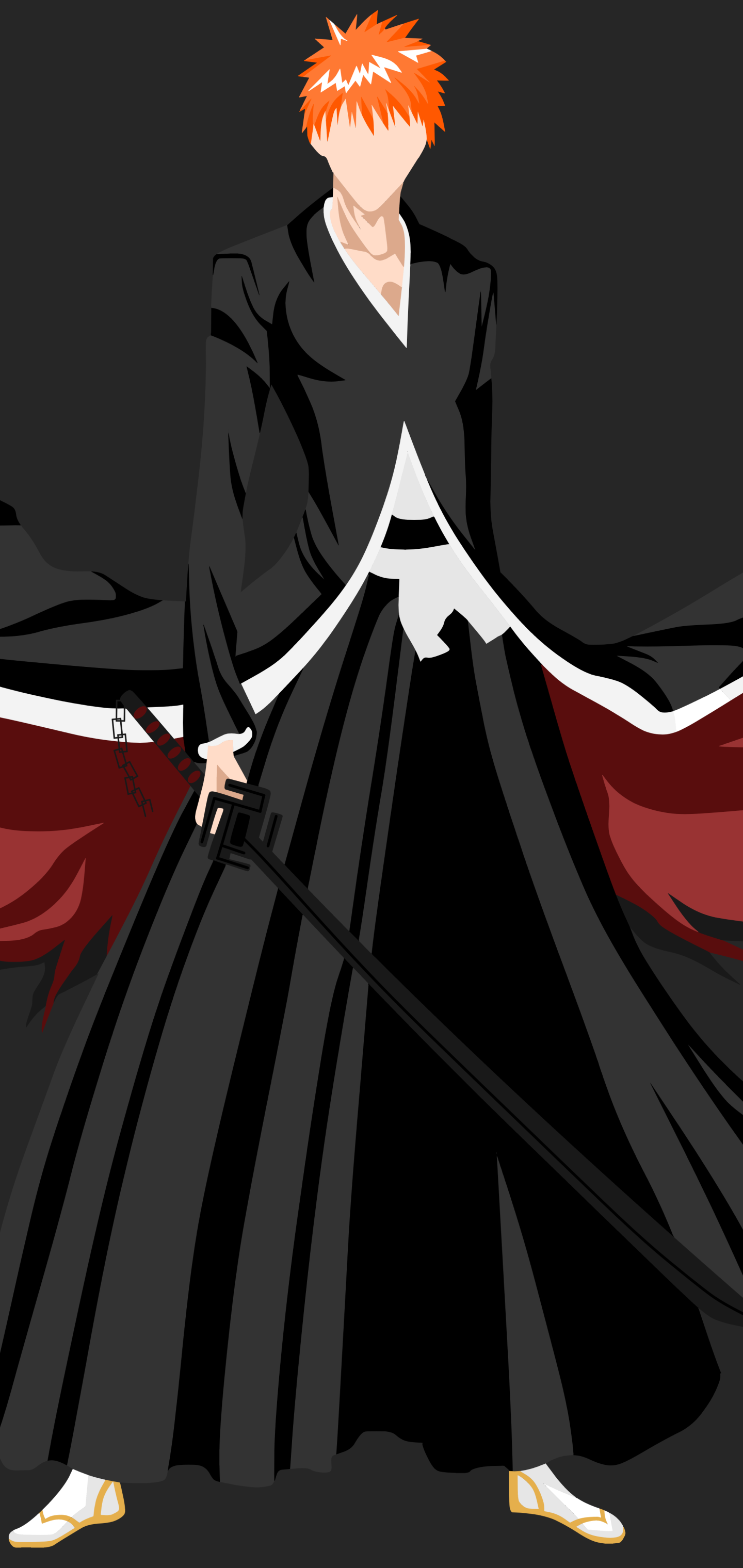 Anime Bleach Ichigo Kurosaki Minimalist Phone HD Wallpaper