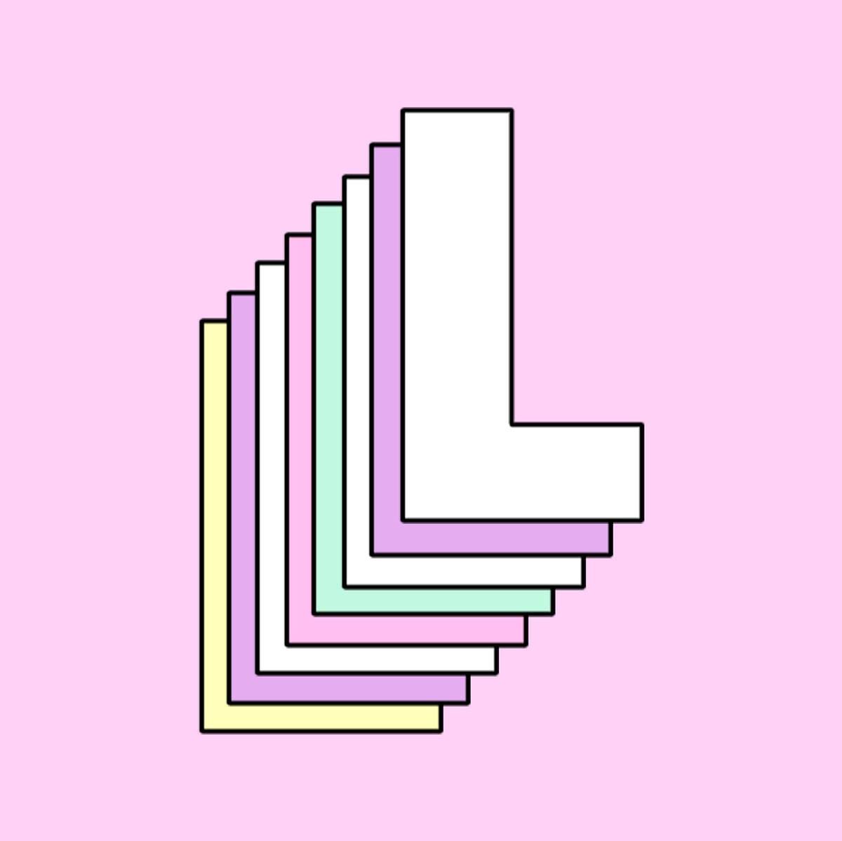 Download Colorful Letter L Duplicate Design Wallpaper