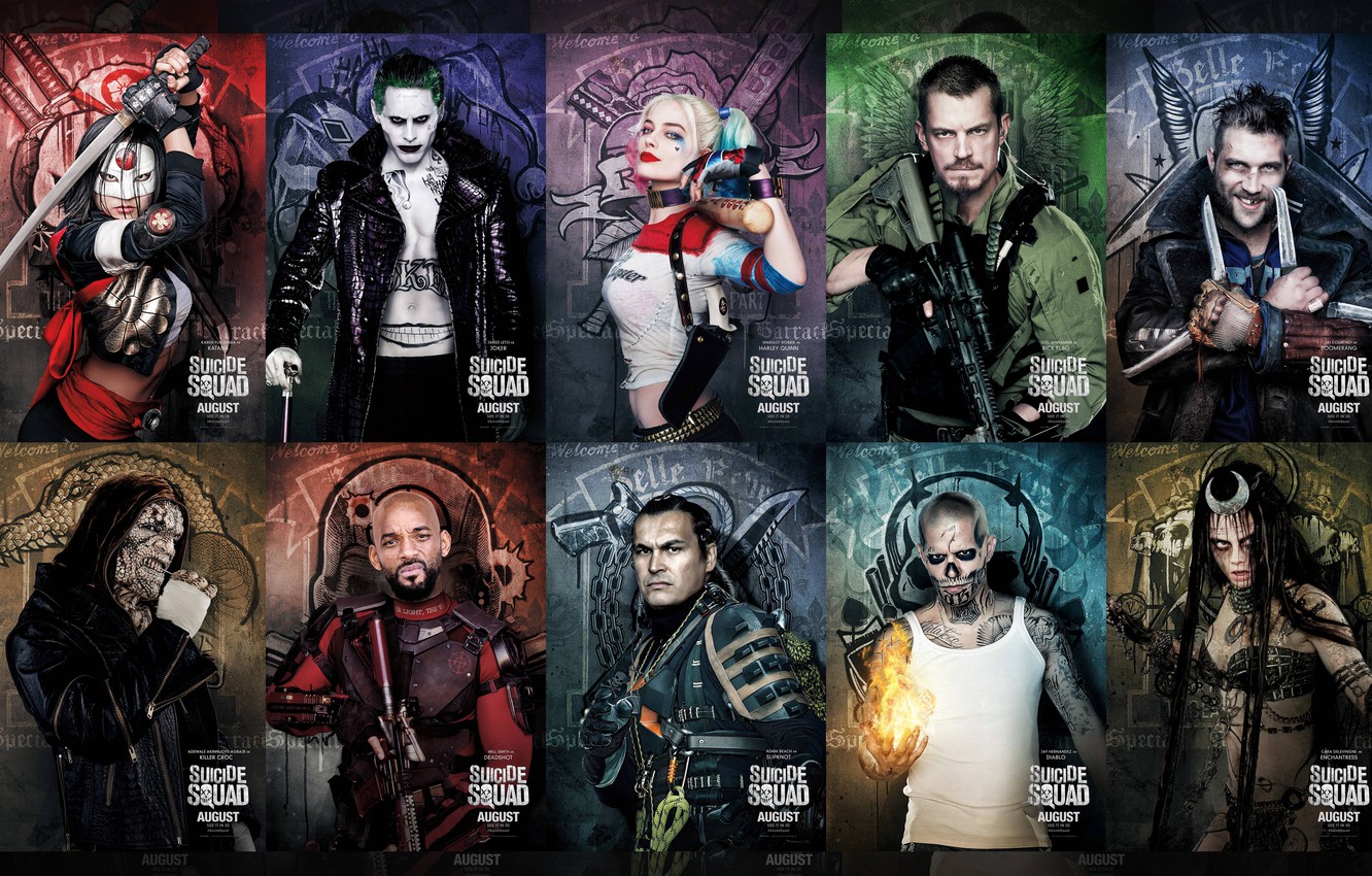 Wallpaper Slipknot Joker Will Smith Jared Leto Movie Katana
