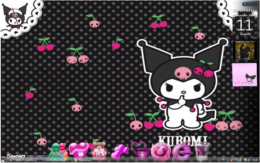 Hello Kitty Kuromi Wallpaper Kuromi theme for vista by