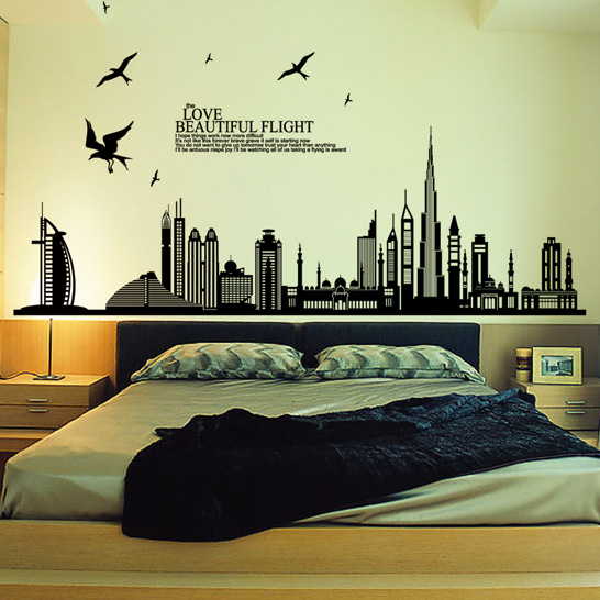 com Buy Beautiful flight cityscape wallpaper bedrooms vinyl big
