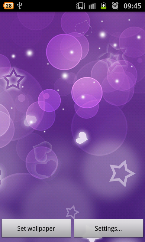 Purple Hearts Live Wallpaper Android Apps