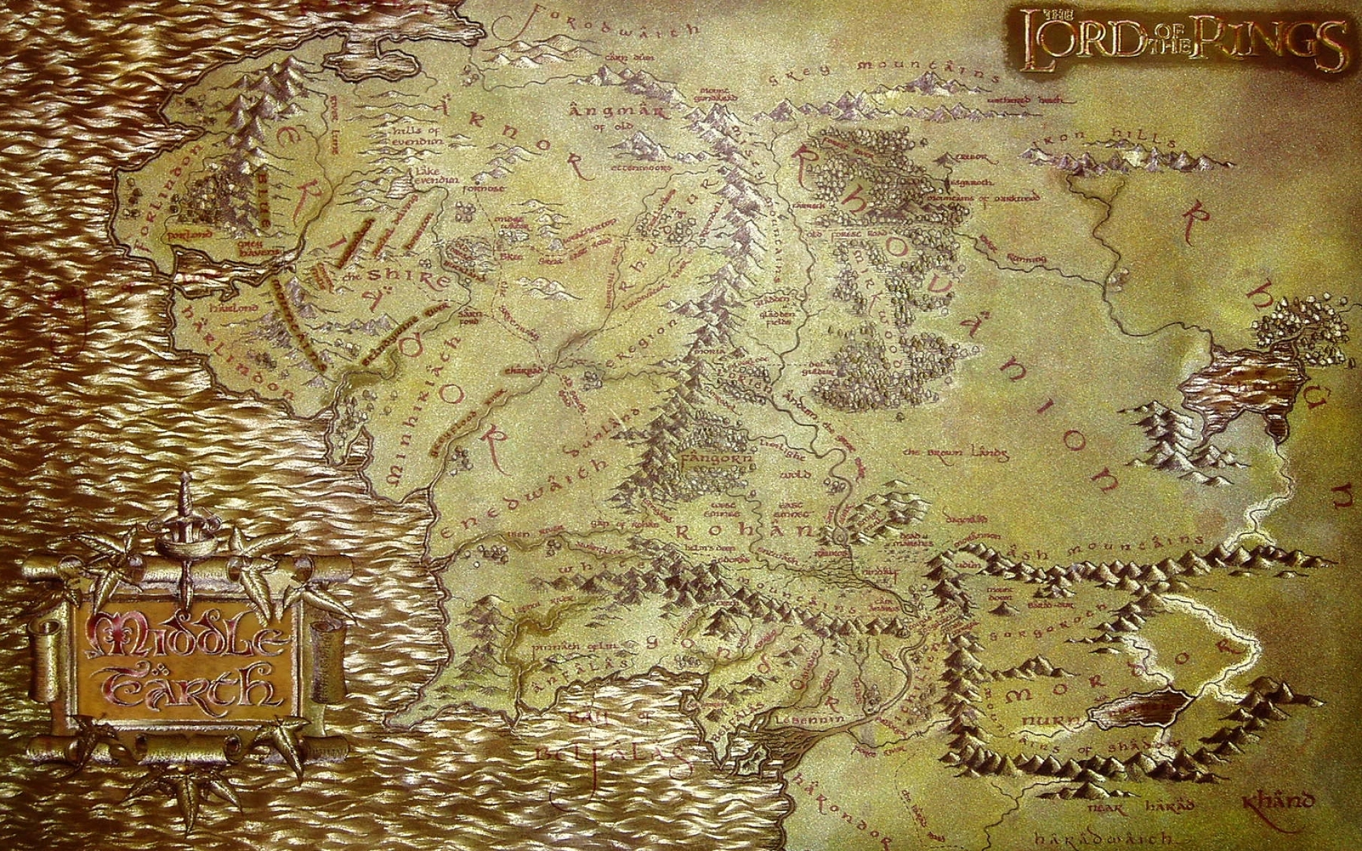 75+] Map Of Middle Earth Wallpaper - WallpaperSafari