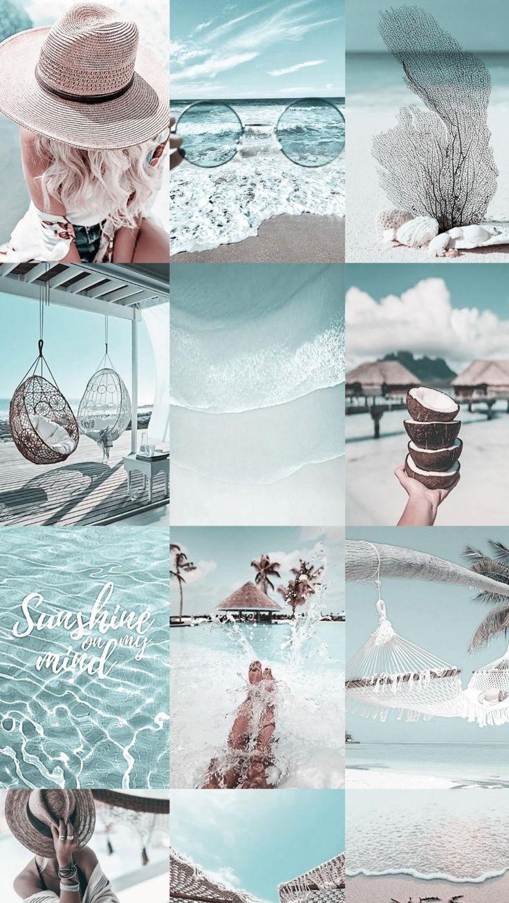 Aesthetic Summer Tropical Beach Photo Wall Collage Kit