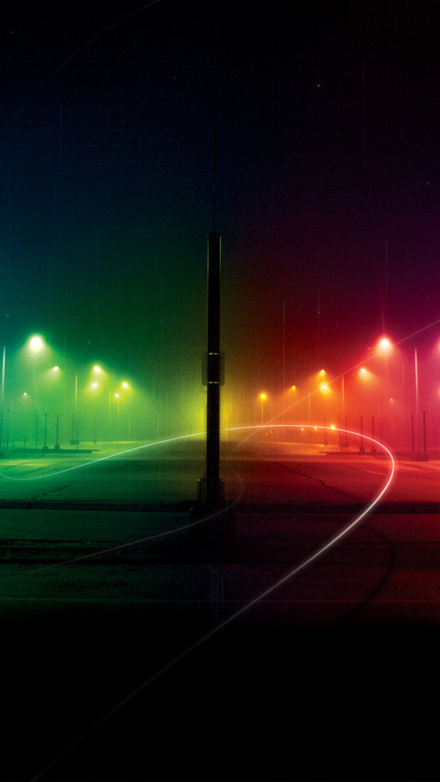 Night Rainbow Road iPhone Wallpaper HD Source