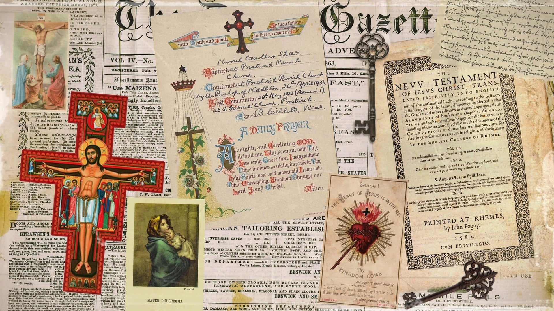 Vintage Newspaper Wallpaper