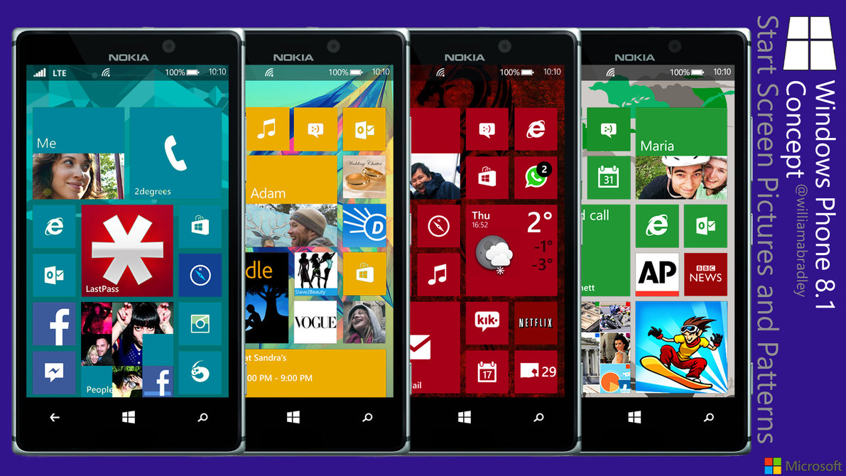 Windows Phone Start Screen P And Concept By Williamabradley On
