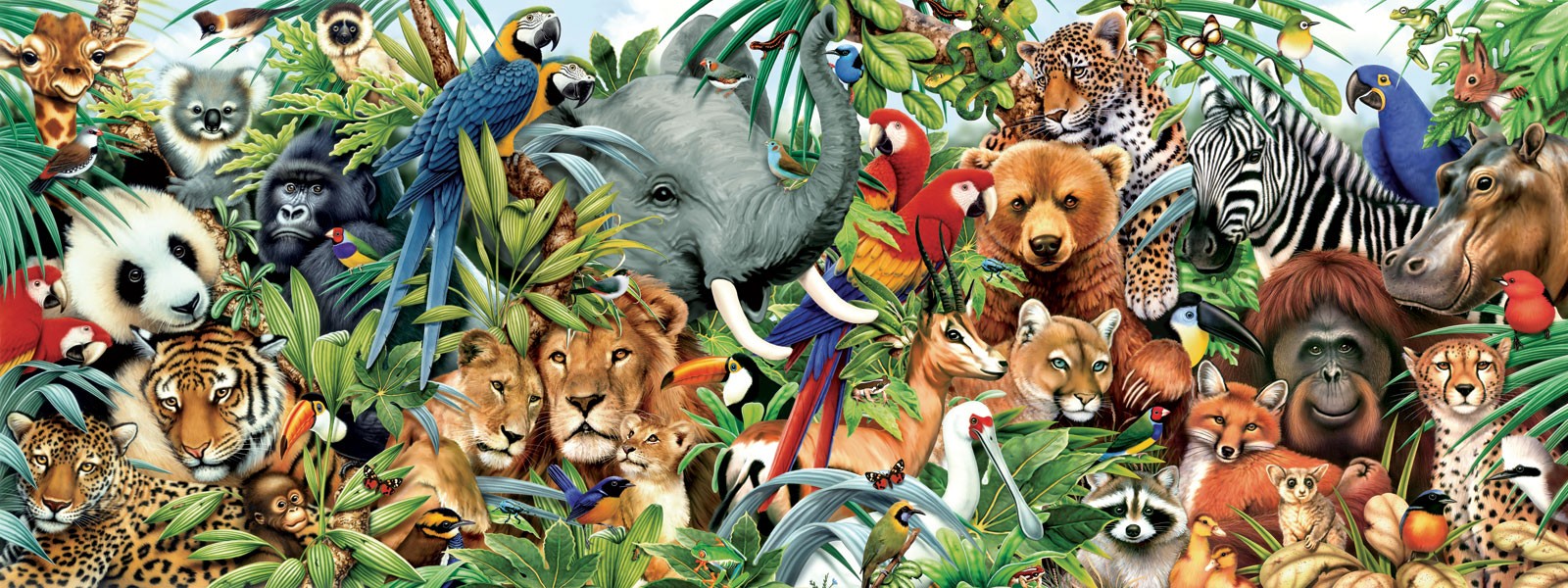 Jungle Animals Bliss Mural