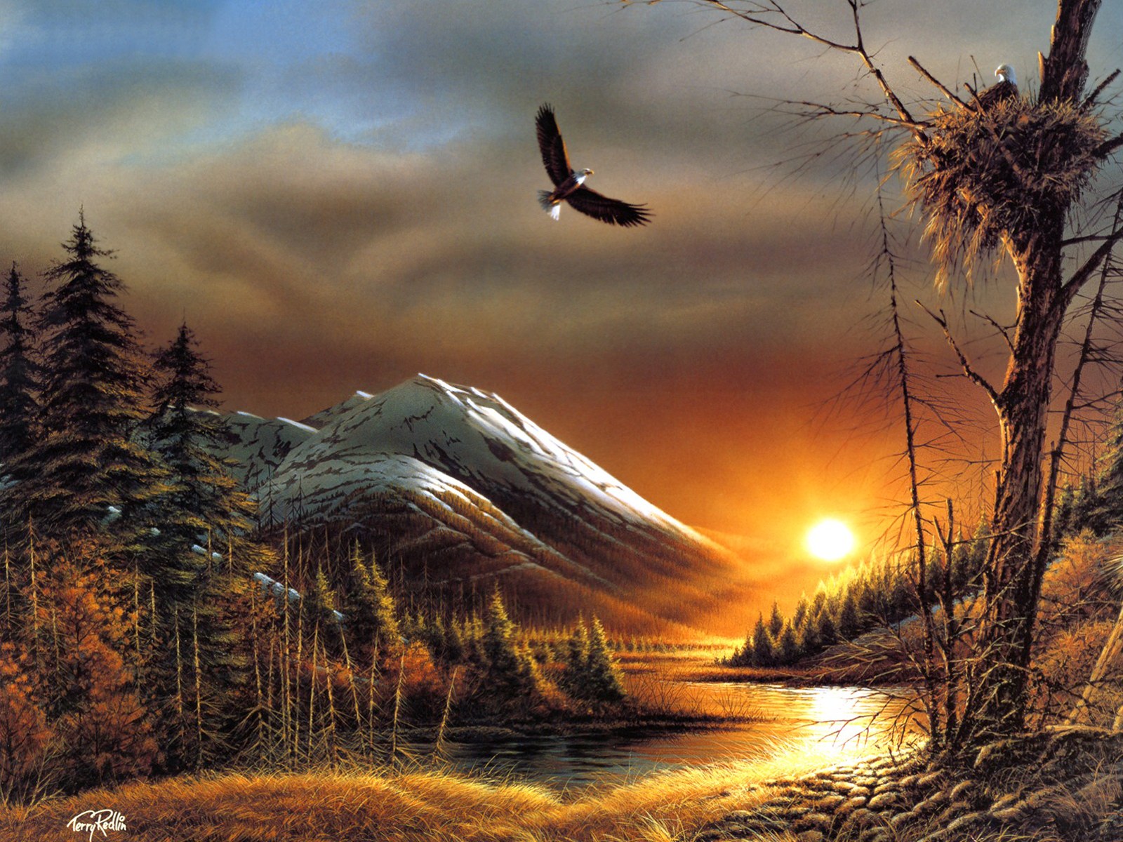 Terry Redlin Outdoor Themes Art Painting S No Wallpaper