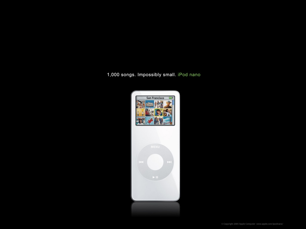 1024x768 Apple iPod nano desktop PC and Mac wallpaper 1024x768