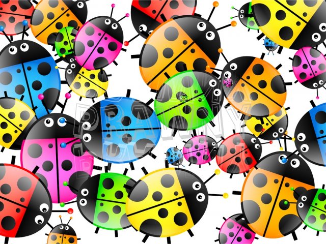 Cartoon Ladybug Wallpaper Illustration Prawny Clipart Cartoons