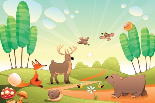 Cute Woodland Animals Wallpaper Mural Neutral Nursery Ideas Pinte