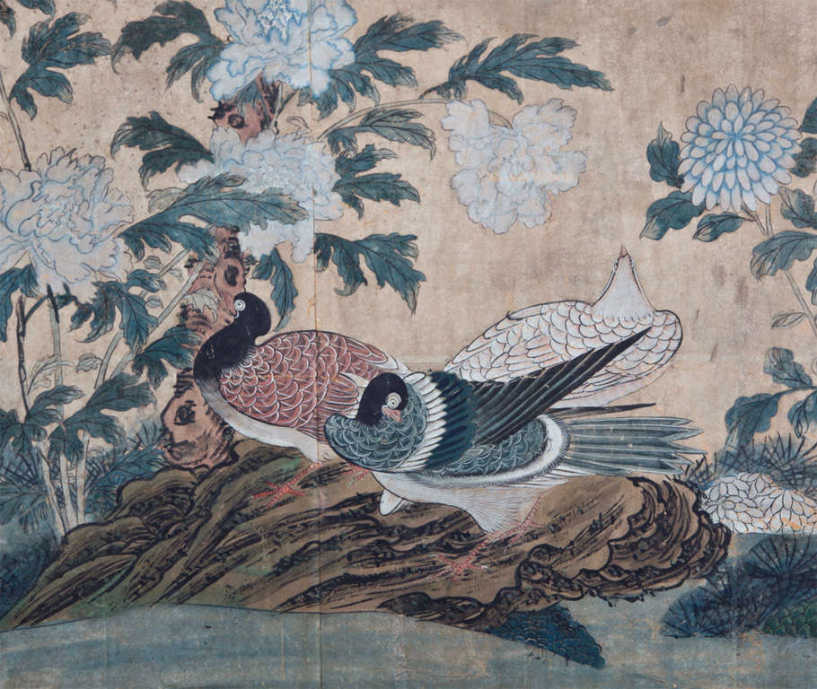 Antique Gracie Chinese Wallpaper Screen at 1stdibs