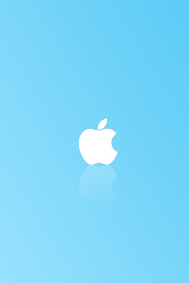 Apple Simple Blue Simply Beautiful iPhone Wallpaper