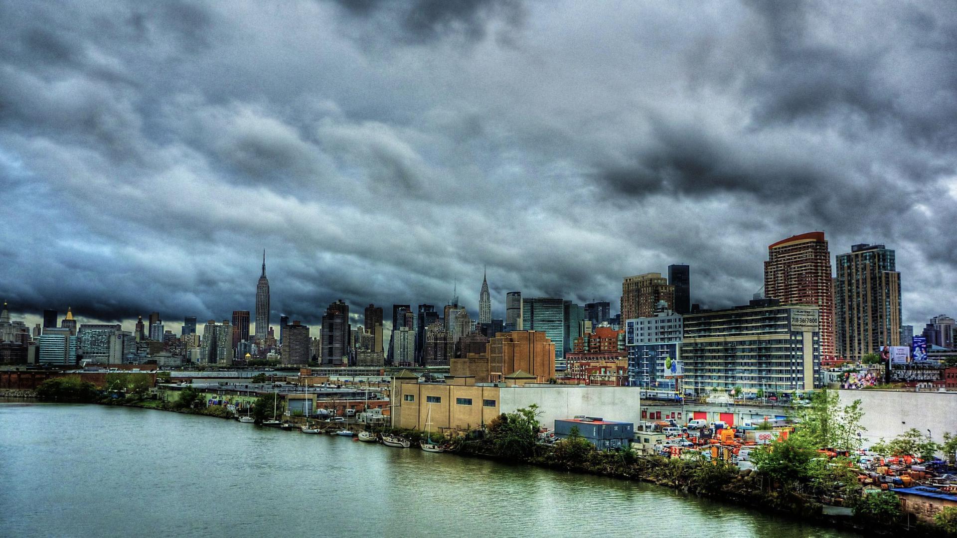 new york city from long island city hdr wallpaper