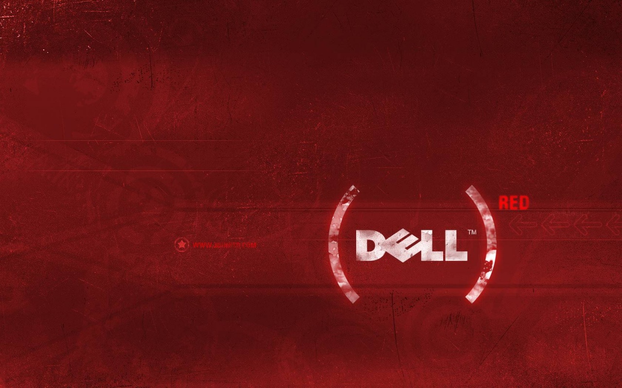 Dell Red Desktop Pc And Mac Wallpaper