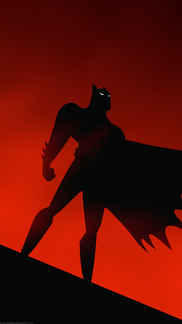 Batman Animated Silhouette Best iPhone 5s Wallpaper