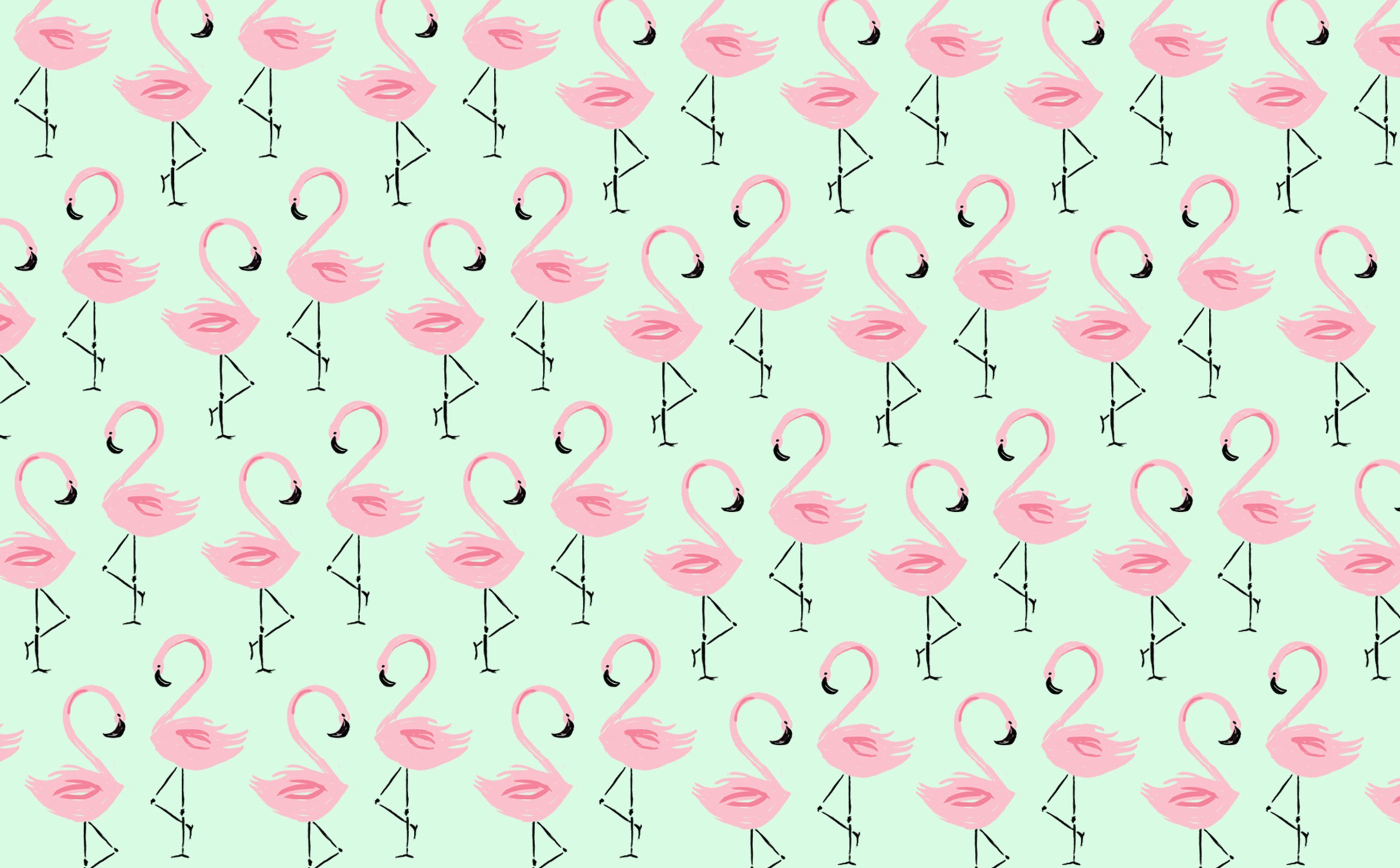 June Flamingo Digital Wallpapers 2800x1736