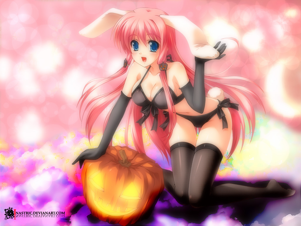 Wallpaper Ecchi Girl Bunny Halloween Tama O